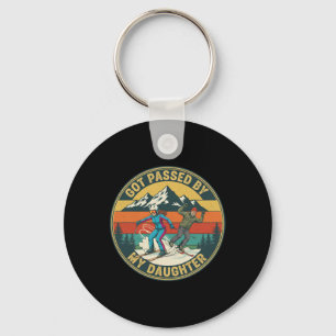 Funny Skiing Got Ped By My Daughter Ski Vintage Fa Key Ring