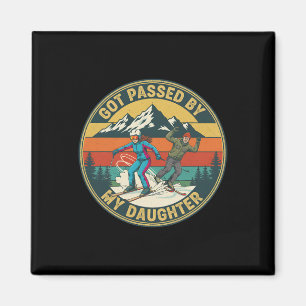 Funny Skiing Got Ped By My Daughter Ski Vintage Fa Magnet