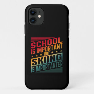 Funny Skiing Quotes Typography iPhone 11 Case