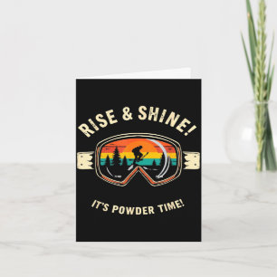 Funny skiing - rise & shine! powder time! ski card