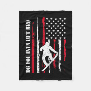 Funny skiing snowboarding design for men women fleece blanket