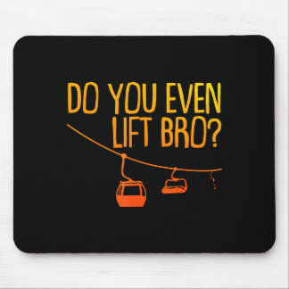 Funny skiing snowboarding design for men women mouse mat