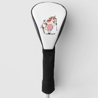 Funny Skiing Unicorn Ski Winter Sports Gift Golf Head Cover