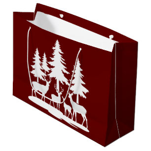 Funny Skinny Pine Tree Summer Hiking Camping Large Gift Bag