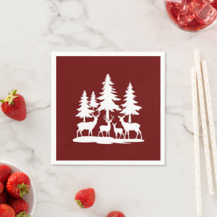 Funny Skinny Pine Tree Summer Hiking Camping  Napkin