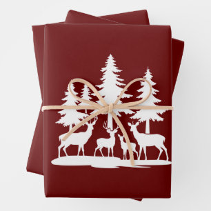 Funny Skinny Pine Tree Summer Hiking Camping  Wrapping Paper Sheet