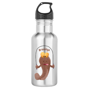 Funny skipping mudskipper fish cartoon 532 ml water bottle