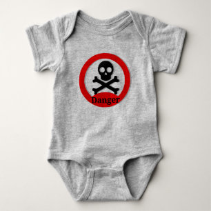 Funny Skull and Crossbones Baby Bodysuit