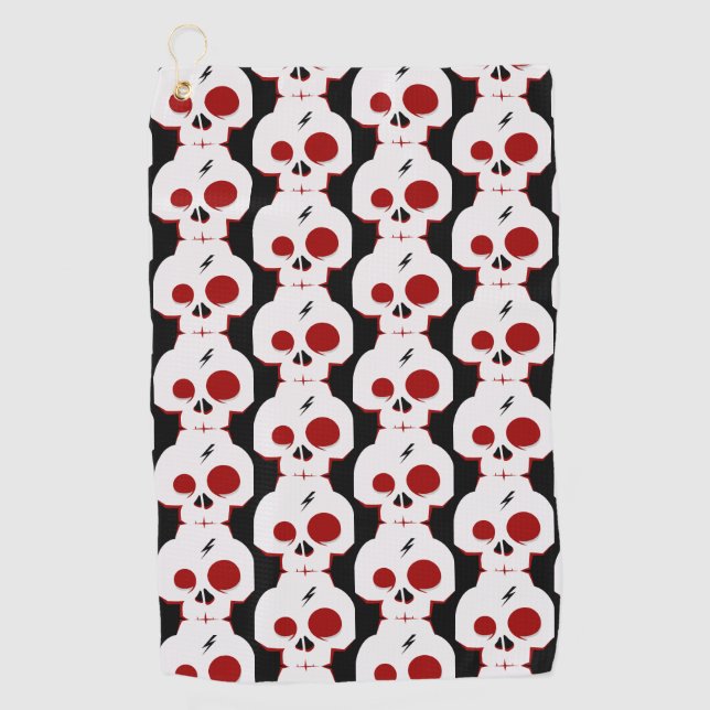 Funny skull cartoon monster baby burp cloth (Front)