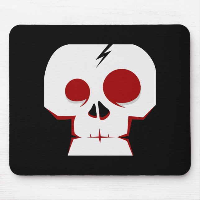 Funny skull cartoon monster mouse mat (Front)
