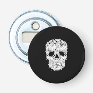 Funny Skull Costume Men Women Bulldog Lover Bottle Opener