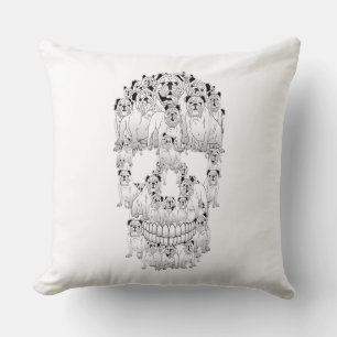 Funny Skull Costume Men Women Bulldog Lover Gifts Cushion