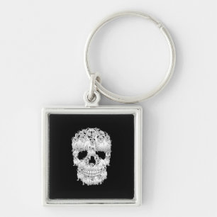 Funny Skull Costume Men Women Bulldog Lover Key Ring