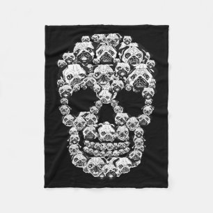 Funny Skull Costume Men Women Pug Lover Halloween Fleece Blanket