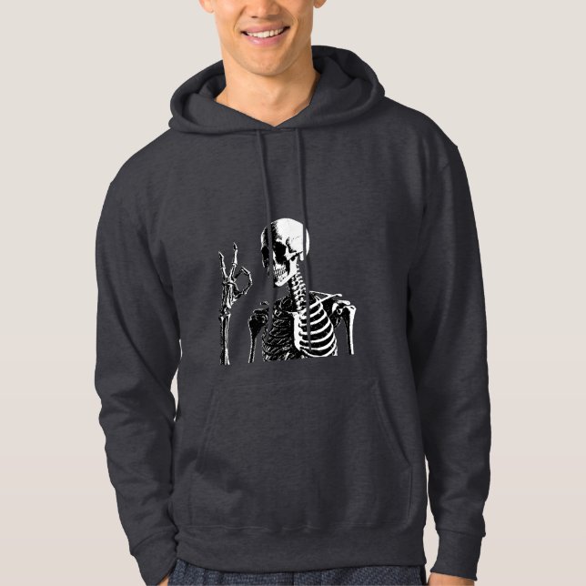 funny skull hoodie (Front)