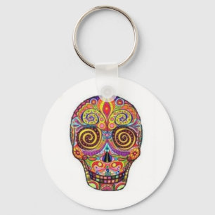 Funny skull key ring