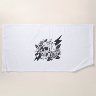 Funny Skull Lover Beach Towel