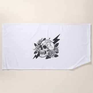 Funny Skull Lover Beach Towel