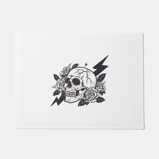 Funny Skull Lover Doormat (Front)