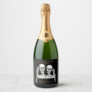 Funny Skull Sparkling Wine Label