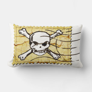 Funny Skull Stamp 3 Lumbar Cushion