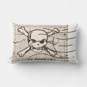 Funny Skull Stamp 4 Lumbar Cushion