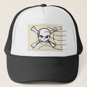Funny Skull Stamp 4 Trucker Hat