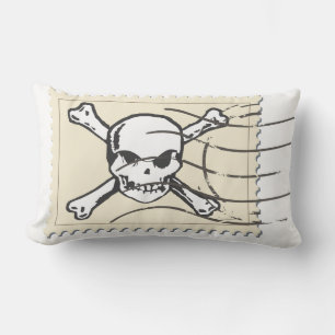 Funny Skull Stamp 5 Lumbar Cushion