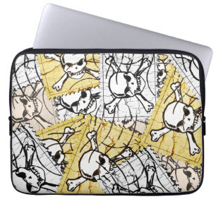 Funny Skull Stamp Laptop Sleeve