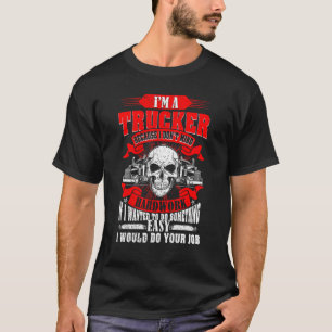 Funny Skull Truck Drivers Trucking T-Shirt