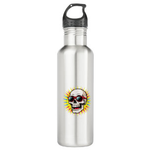**Funny Skull With Sunglasses – Cartoon Laughing S 710 Ml Water Bottle