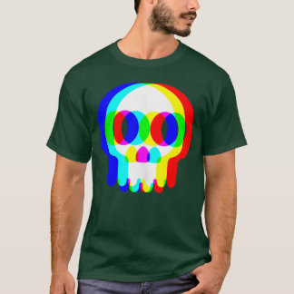 Funny Skullrippy Vaporwave Halloweenechno Rave EDM T-Shirt