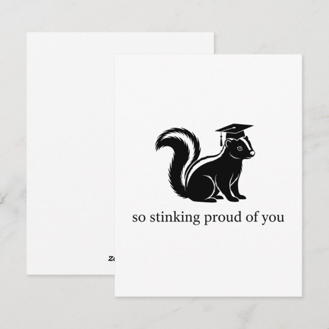 Funny Skunk Graduation Card – So Stinking Proud (Front/Back)