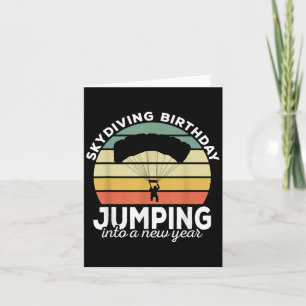 Funny Skydiver Retro Designs Skydiving Birthday Pa Card