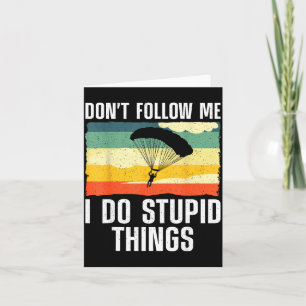 Funny Skydiving Art For Men Women Parachute Indoor Card