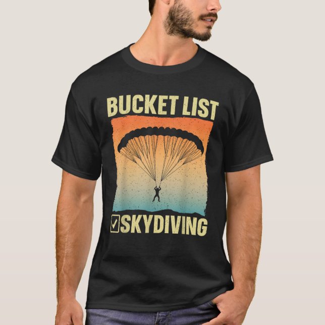 Funny Skydiving Art For Men Women Skydiver Sky Div T-Shirt (Front)