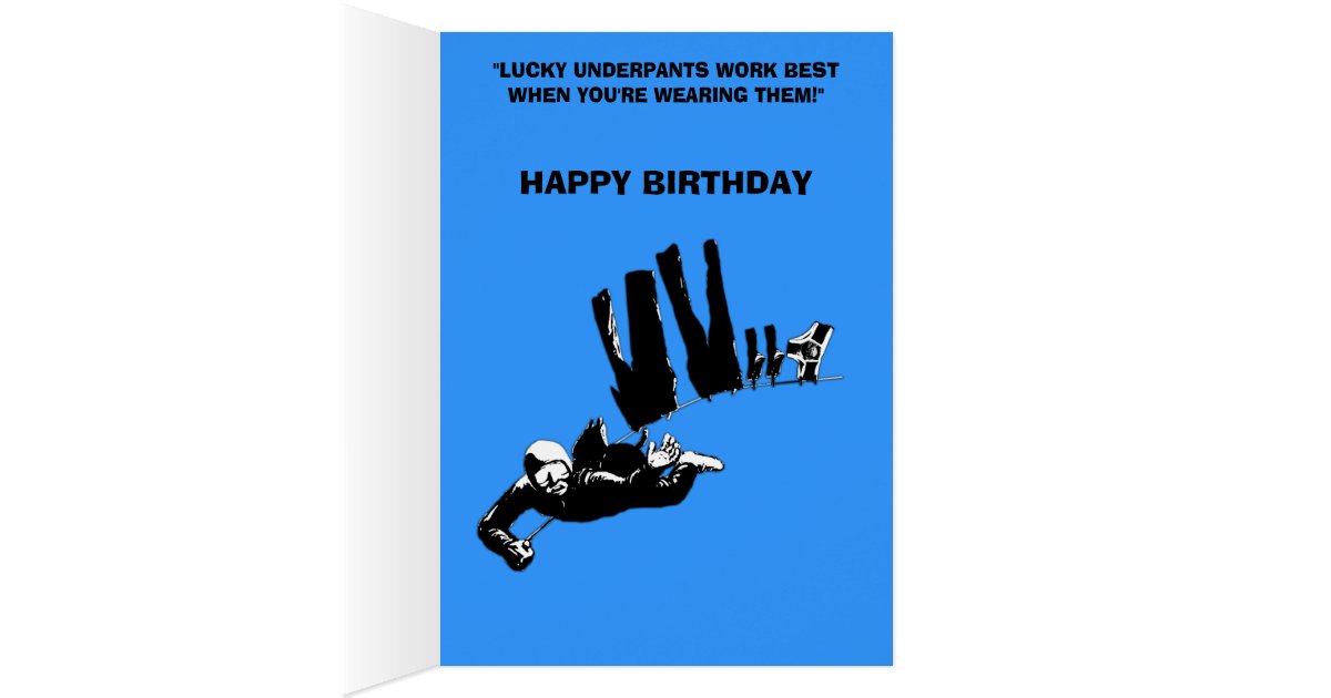 funny skydiving birthday greeting card zazzle married and merry christmas card