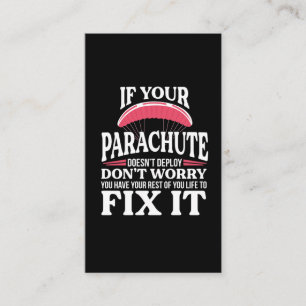 Funny Skydiving Gift Hilarious Skydiver Parachute Business Card