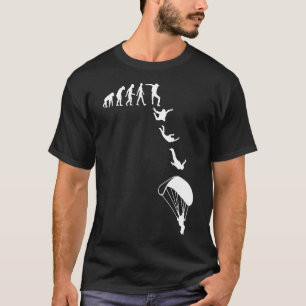 Funny Skydiving Skydiver Gift Parachuting Evolutio T-Shirt