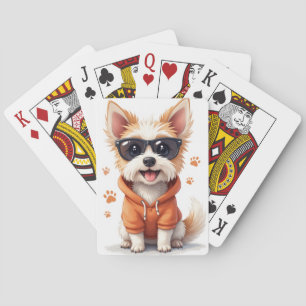 Funny Skye Terrier Kawaii Dog Playing Cards
