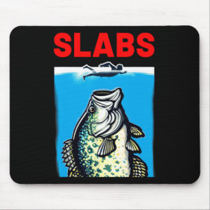 Funny Slab Famous Shark Movie Parody Slabs Crappie Mouse Mat
