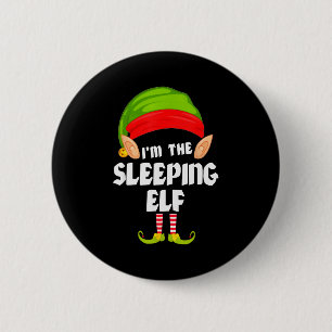 Funny Sleeng Elf Matching Family Group Pj Christma 6 Cm Round Badge
