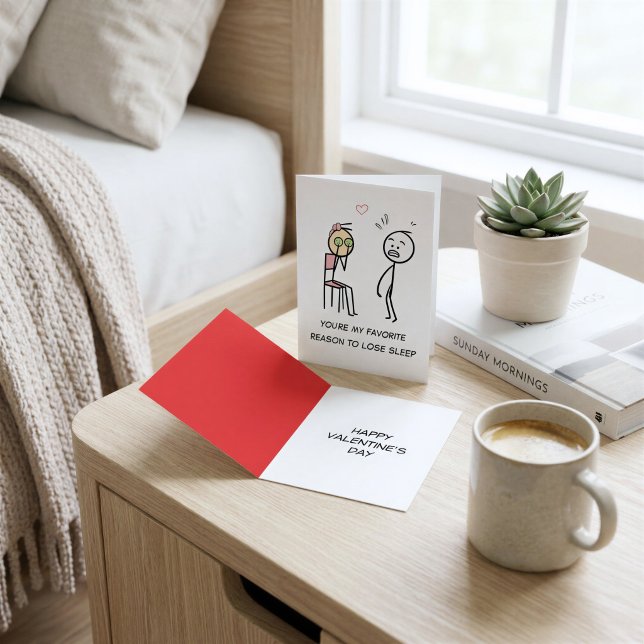 Funny Sleep-Deprived Couples Valentines Card (Creator Uploaded)