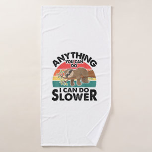 Funny Sleep Sloth T Shirt Anything You Can Do Men Bath Towel