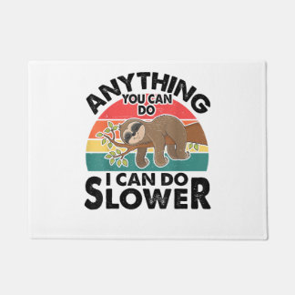Funny Sleep Sloth T Shirt Anything You Can Do Men  Doormat