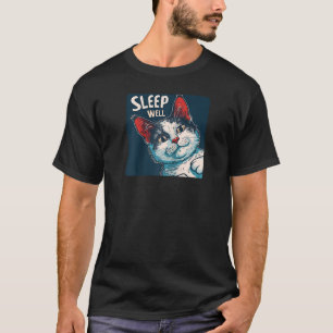 Funny sleep well Cat Raglan Baseball Tee