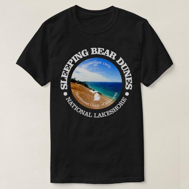 Funny Sleeping Bear Dunes National Lakeshore 1970  T-Shirt (Design Front)