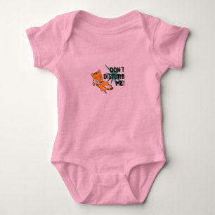 Funny Sleeping Cat infant Outfit Baby Bodysuit