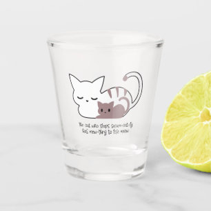 Funny Sleeping Cat Pun and Art II Shot Glass