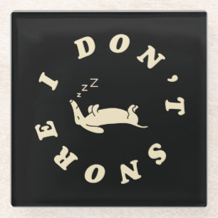 Funny Sleeping Dog Glass Coaster